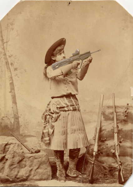Picture of Annie Oakley with a Tavor